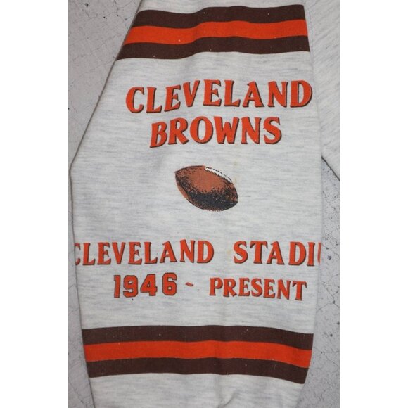 Vintage Long Gone Cleveland Browns NFL Crewneck Sweatshirt Men's L Gray - Picture 12 of 13